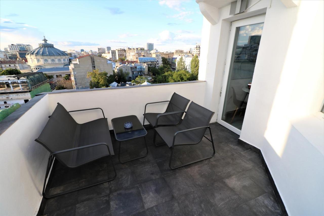 Athenee Palace Apartment - Panoramic View Terrace & Balcony - Free Minibar Bucureşti Eksteriør bilde