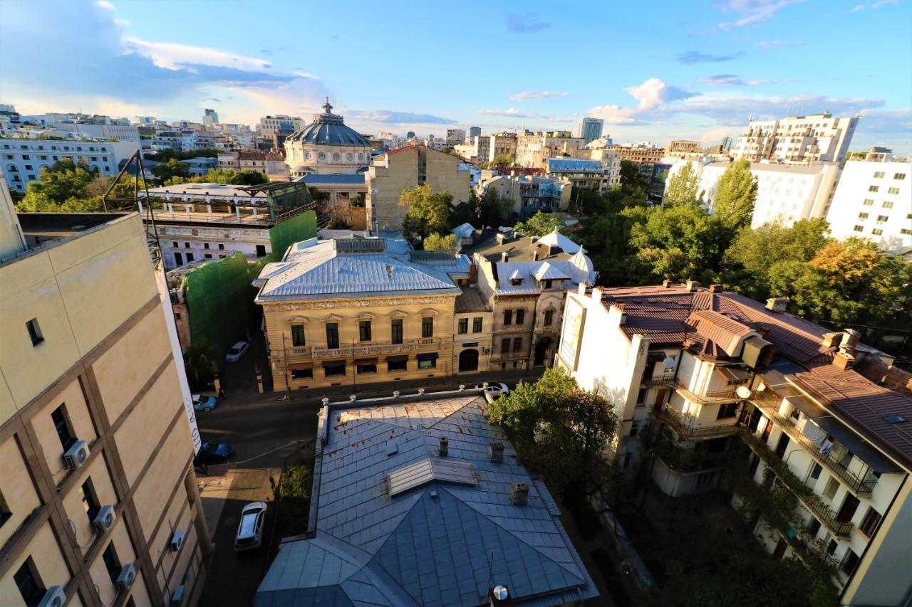 Athenee Palace Apartment - Panoramic View Terrace & Balcony - Free Minibar Bucureşti Eksteriør bilde