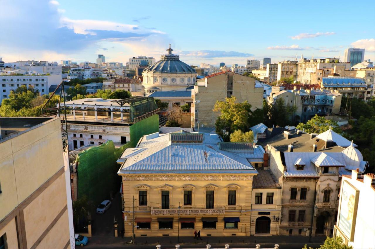 Athenee Palace Apartment - Panoramic View Terrace & Balcony - Free Minibar Bucureşti Eksteriør bilde